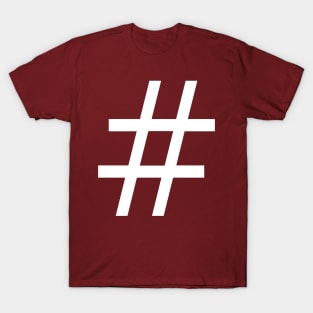 # Hashtag White T-Shirt